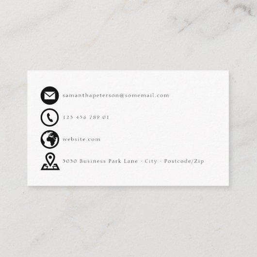 Hand getrokken hart dank u behuizing kaart (Achterkant)