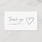 Hand getrokken hart dank u behuizing kaart (Voorkant)