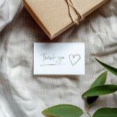 Hand getrokken hart dank u behuizing kaart