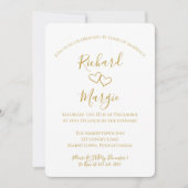 Hand getrokken harten 50ste bruiloft Jubileum Part Kaart (Voorkant)