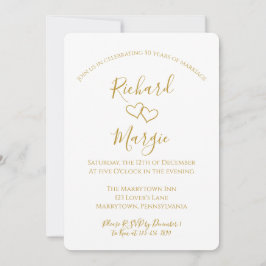 Hand getrokken harten 50ste bruiloft Jubileum Part Kaart