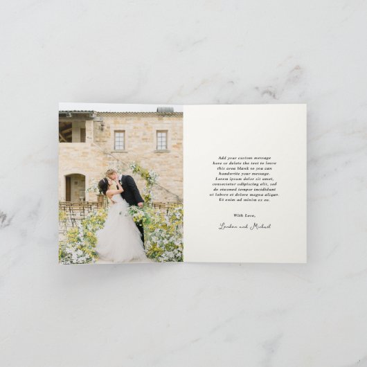 Hand getrokken harten Doodle moderne bruiloft Bedankkaart (Binnen)