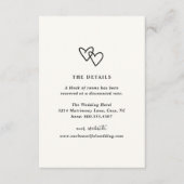 Hand getrokken harten Doodle moderne bruiloft Informatiekaartje (Voorkant)