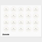 Hand getrokken harten Doodle moderne bruiloft Ronde Sticker (Vel)