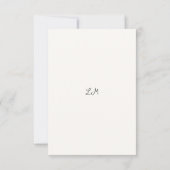 Hand getrokken harten Doodle moderne bruiloft RSVP Kaartje (Achterkant)