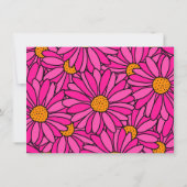 Hand getrokken Heet Roze & Sinaasappel Daisy Patte Bedankkaart (Achterkant)