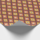 Hand getrokken herfst diamant inpakpapier Roll (Hoek)