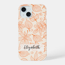 Hand getrokken herfst herfst bladeren lijn kunst