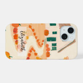 Hand getrokken Herfst Herfst Huis bekleed met pomp iPhone 15 Case (Achterkant horizontaal)