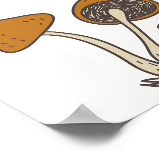 Hand getrokken Herfst: kleurrijke set Poster (Hoek)