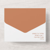 Hand getrokken hibiscus aards all in one uitnodiging (Achterkant)