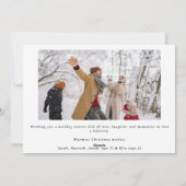 Hand getrokken Holly Berry Bourgogne Foto Kerstmis Feestdagenkaart (Achterkant)