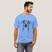 Hand getrokken hond illustratie t-shirt (Voorkant volledig)