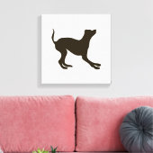Hand getrokken hond silhouet canvas print (Insitu (Woonkamer))