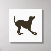 Hand getrokken hond silhouet canvas print (Voorkant)