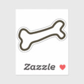 Hand getrokken hondenbot op maat gesneden vinyl St Sticker (Vel)