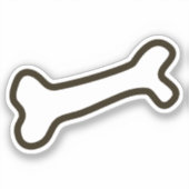 Hand getrokken hondenbot op maat gesneden vinyl St Sticker (Voorkant)