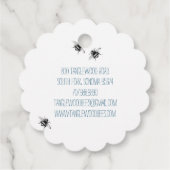 Hand getrokken Honing Bijenimker Apiary Bloemen Pr Bedankjes Labels (Achterkant)