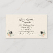 Hand getrokken honingbij bijenbijenbijenhouder visitekaartje (Achterkant)