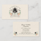 Hand getrokken honingbij bijenbijenbijenhouder visitekaartje (Voorkant / Achterkant)