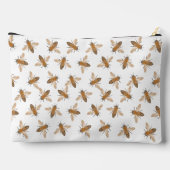 Hand getrokken Honingbijen Rits Pouch Etui (Achterkant)