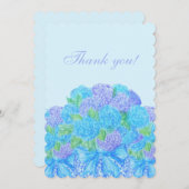 Hand getrokken hortensia's in een vaas kaart (Voorkant / Achterkant)