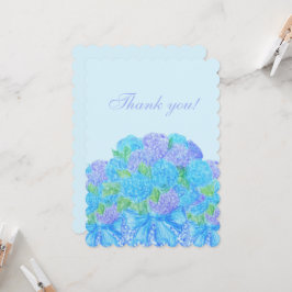 Hand getrokken hortensia's in een vaas kaart