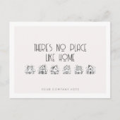 Hand getrokken huizen onroerend goed landbouw briefkaart (Voorkant)