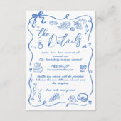 Hand getrokken illustraties Doodles bruiloft detai Informatiekaartje (Voorkant)