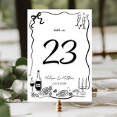 Hand getrokken illustraties Doodles bruiloft parti Kaart