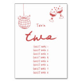 Hand getrokken illustraties Doodles Maroon bruilof Kaart (Voorkant)