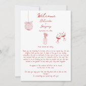 Hand getrokken illustraties Maroon bruiloft route (Voorkant)