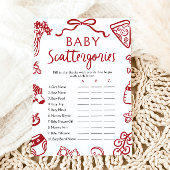 Hand getrokken Italiaans Baby shower Scattergories Kaart