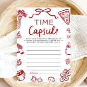 Hand getrokken Italiaans Baby shower Time Capsule  Kaart
