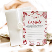 Hand getrokken Italiaans Baby shower Time Capsule Kaart