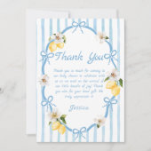 Hand getrokken Italiaans citroen Baby shower Bedankkaart (Voorkant)