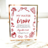 Hand getrokken Italiaans Mijn Water gebroken Baby  Poster