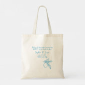 Hand getrokken Italiaanse Lemon bruiloft bewerkbar Tote Bag (Achterkant)