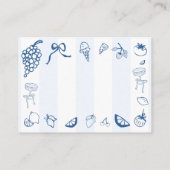 Hand getrokken Italiaanse ouders advies en wensen Informatiekaartje (Achterkant)