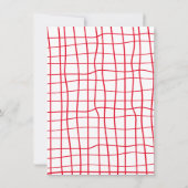 Hand getrokken Italiaanse Pizza Wijn Diner Feest Kaart (Achterkant)