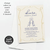 Hand getrokken juichen elk jaar klasse reünie kaart