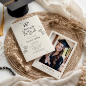 Hand getrokken juichen voor het Afstudeerder Afstu Kaart