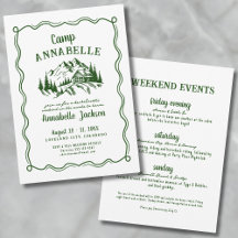 Hand getrokken kamp vrijgezellenfeest