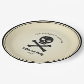 Hand getrokken Kant Schedel Halloween Party Papieren Bordje (Gekanteld)