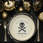 Hand getrokken Kant Schedel Halloween Party Papieren Bordje