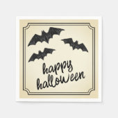  Hand Getrokken Kant Vleermuizen Happy Halloween Servet (Voorkant)