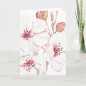 Hand getrokken kersenbloesem (blanco) kaart (Voorkant)