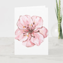 Hand getrokken kersenbloesem (blanco) kaart