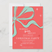 Hand getrokken kerst cocktail party kaart (Voorkant)