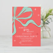 Hand getrokken kerst cocktail party kaart (Staand voorkant)